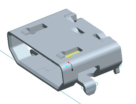 MICRO USB 5PIN PH=0.65mm 板上式 4DIP TYPE 無翻邊